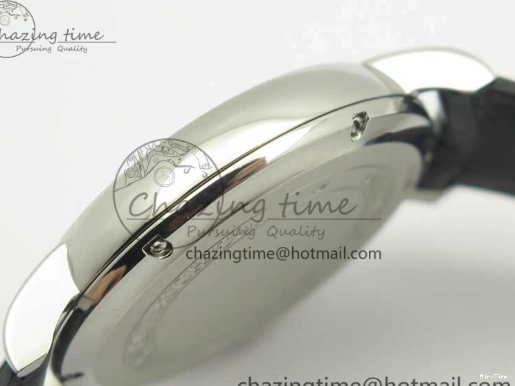 MIROTIME 0518 Portofino Automatic SS TWF 1:1 Best Edition Black Dial on Black Leather Strap A TravelReady 7199